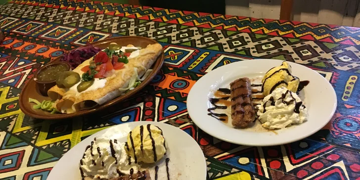 Na večeři do Mexika: Zapečené tortilly enchiladas a dezert pro 2 labužníky