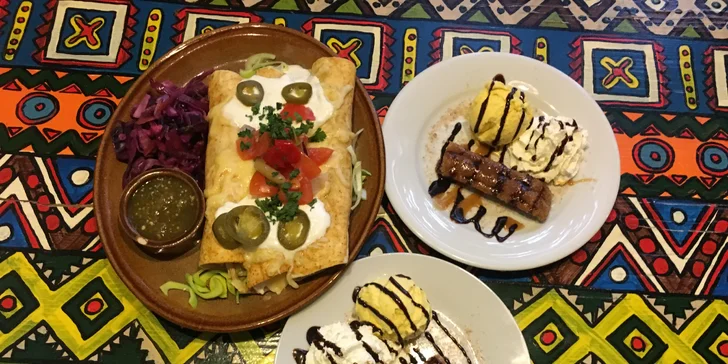 Na večeři do Mexika: Zapečené tortilly enchiladas a dezert pro 2 labužníky