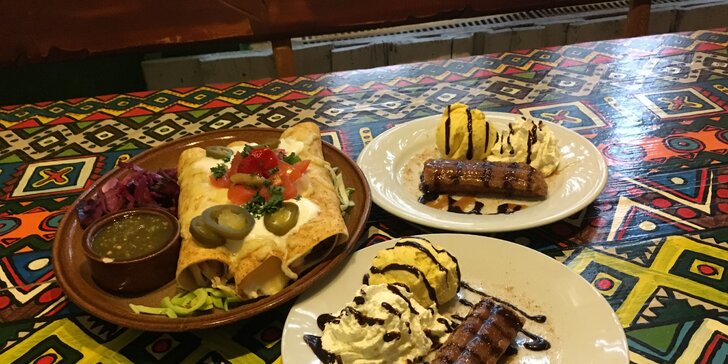 Na večeři do Mexika: Zapečené tortilly enchiladas a dezert pro 2 labužníky