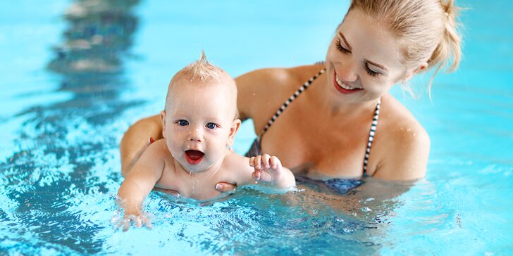 2 nebo 4 lekce plavání pro děti od 6 měsíců do 5 let v Aquacentru Šutka