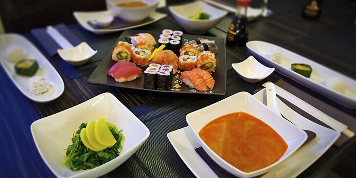 Ve znamení Japonska: degustační sushi menu s polévkou a dezerty