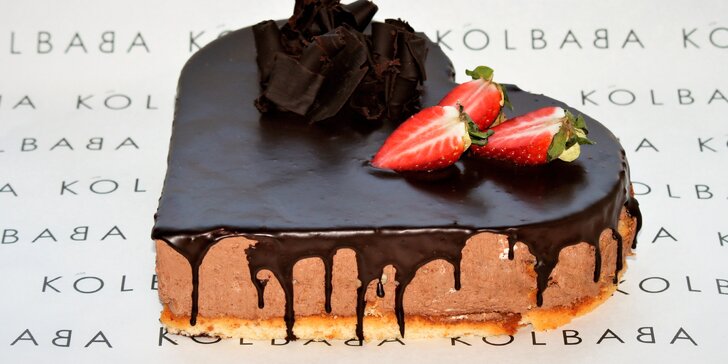 Valentýnka z ostravské Kolbaby: Jemný čokoládový dort ve tvaru srdce