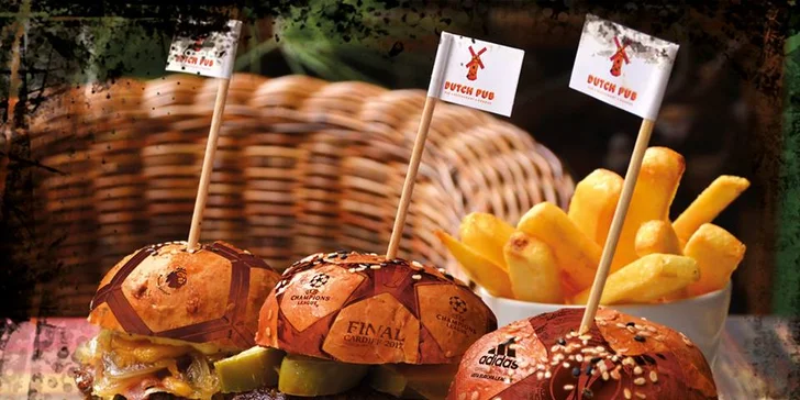 Trojitý zásah: Menu se třemi domácími miniburgery, hranolky a tatarkou