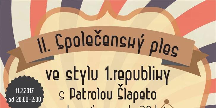 Tancovačka ve stylu 1. republiky: Vstupenka na retro ples s Patrolou Šlapeto