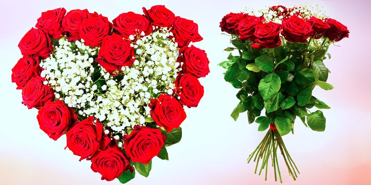 Z téhle kytice se romantičkám zatají dech: 7, 11, 15 nebo 17 rudých růží