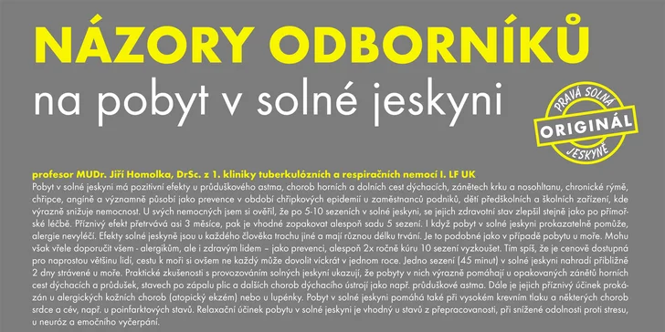 Relaxujte a udělejte něco pro své zdraví: ozdravný pobyt v pravé solné jeskyni