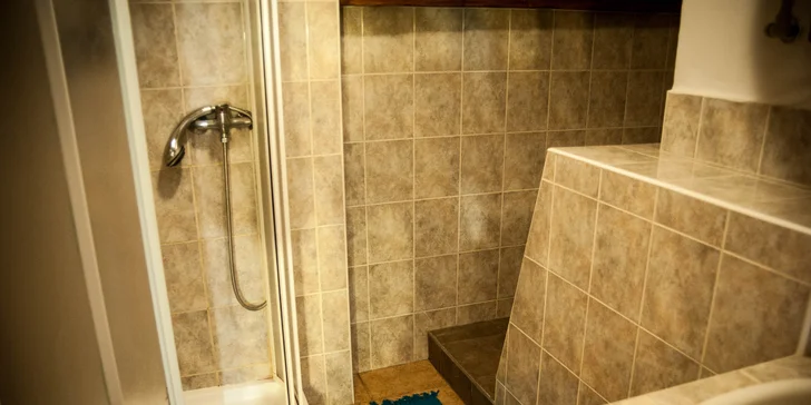 Součástí apartmánu je koupelna se sprchou a pokojíček, ve kterém jsou další dvě lůžka.