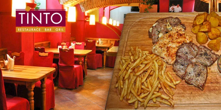 600 g šťavnatého masíčka na prkně pro dva