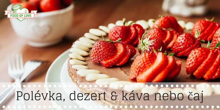 Raw či vegan menu pod Hradem: Polévka, dort a horký nápoj