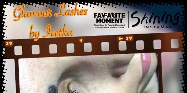 Prodloužení řas metodou řasa na řasu luxusními Glamour lashes