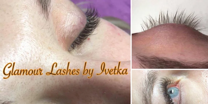 Prodloužení řas metodou řasa na řasu luxusními Glamour lashes