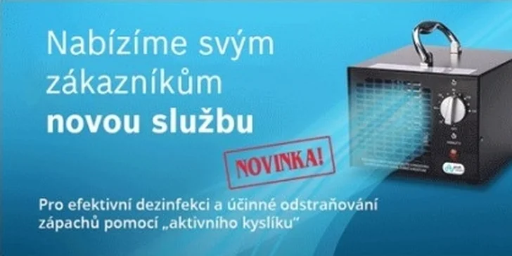 Dezinfekce klimatizace a interiéru vozu ozonem