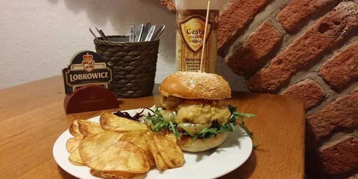 1 nebo 2 burgery dle výběru ze široké nabídky i ve vegetariánské verzi