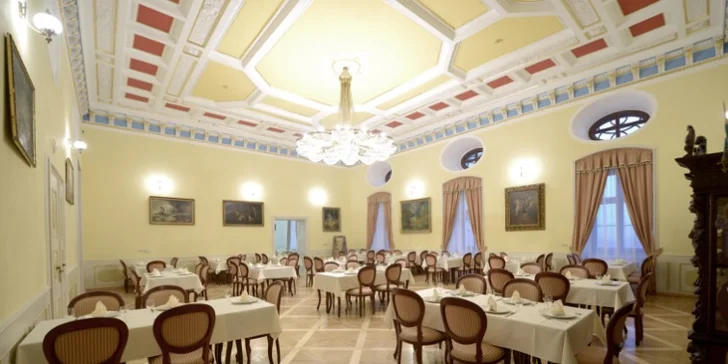 Dovolená na zámku v Považské Bystrici: vstup do wellness a polopenze pro 2