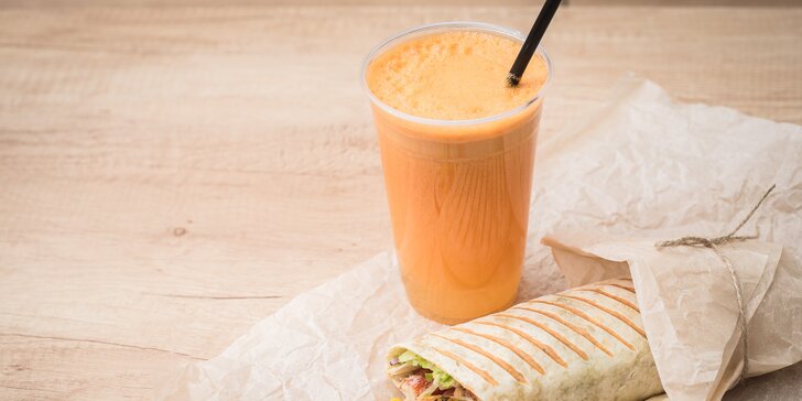 Nakopněte svůj den: Velký fresh juice a zdravá tortilla pro dva v centru Brna