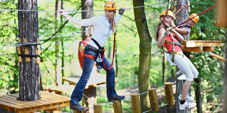 Odlepte se od země: vstupy do lanového centra Jungle Park pro děti i dospělé
