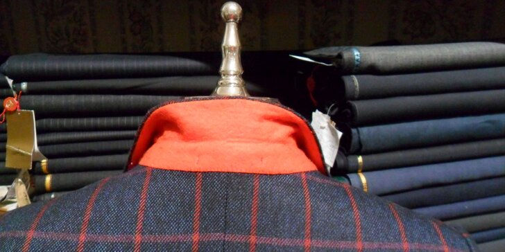 Záloha na ručně šitý pánský oblek na zakázku: špičková kvalita Bespoke Full Canvas