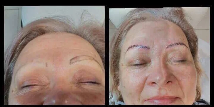 Krásná i bez líčidel: Konzultace a permanentní make-up obočí v luxusním salonu