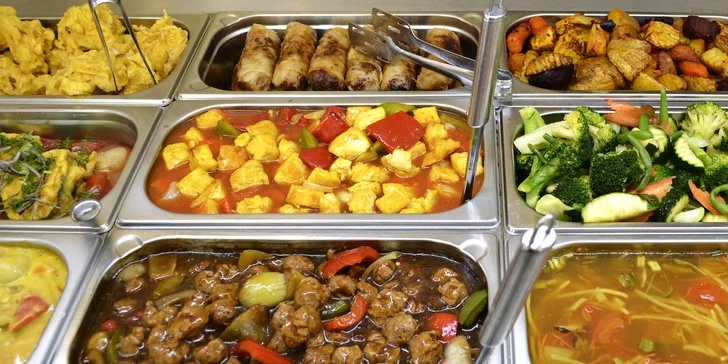 300g porce jídla podle výběru: polévky, saláty, vege i bufet