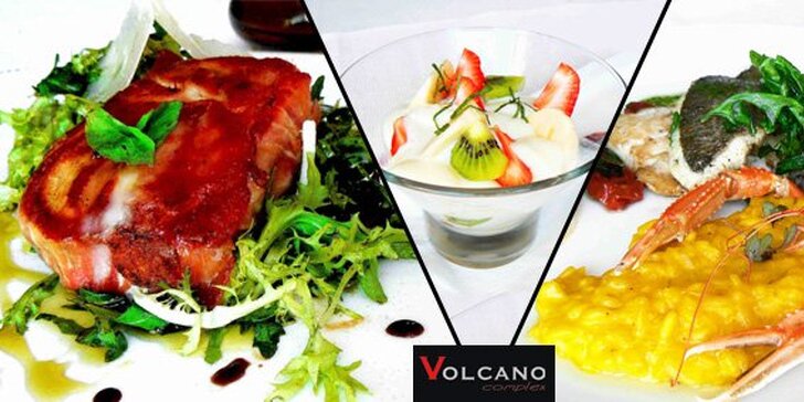 799 Kč za úžasné pětichodové menu v hodnotě 1997 Kč PRO DVA ve Volcano Café Restaurant. Středomořská kuchyně a sezónní speciality ve stylové restauraci.
