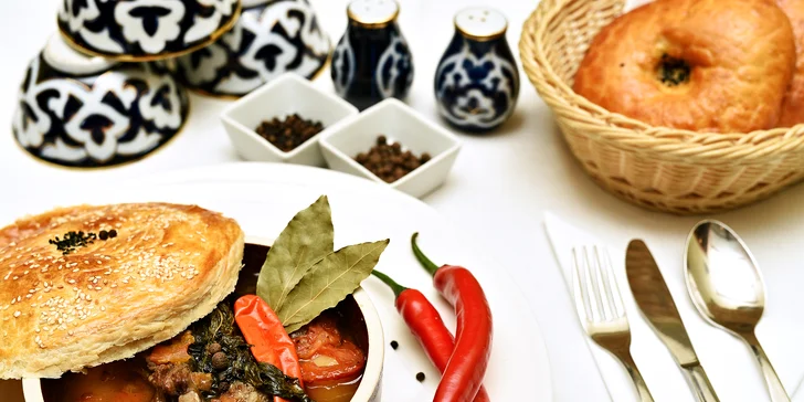 Nahlédněte pod pokličku uzbecké kuchyně: 4chodové degustační menu pro dva