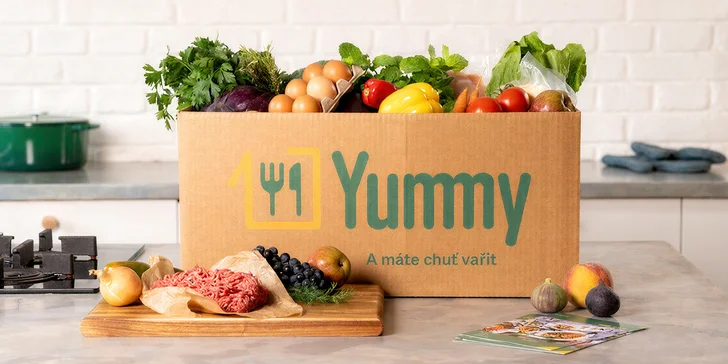 Malý nebo velký box s recepty a surovinami na vaření s dovozem domů