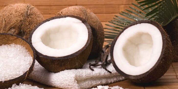 30minutová masáž šíje, zad a ramen kokosovým olejíčkem