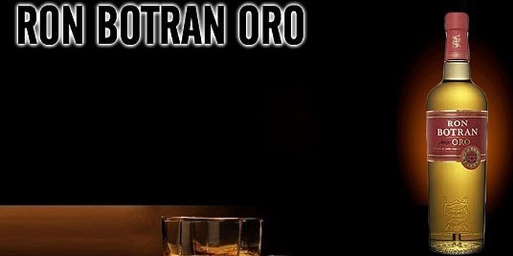 3 panáky karibského rumu Botran Aňejo Oro