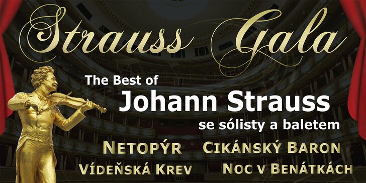 Johann Strauss v Obecním domě: operetní galakoncert se sólisty a baletem