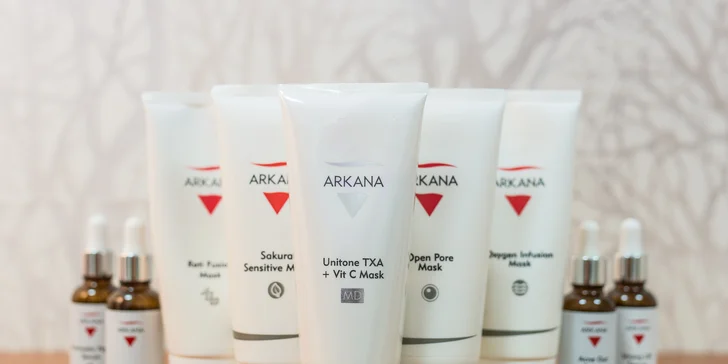 Pri ošetrení bude použitá kvalitná kozmetika ARKANA