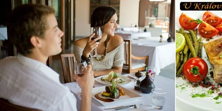 399 Kč za luxusní královské menu pro DVĚ osoby. Vepřová panenka s houbovou fáší, domácí bramborové krokety a moravské cuvée s 53% slevou.