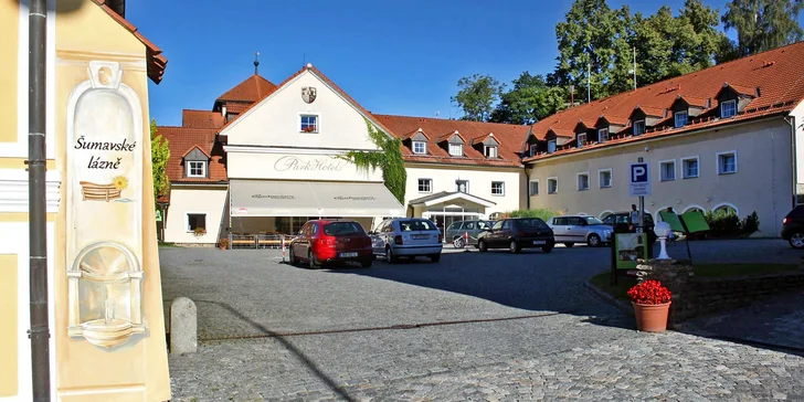 Součástí hotelu jsou Šumavské bylinné lázně. 