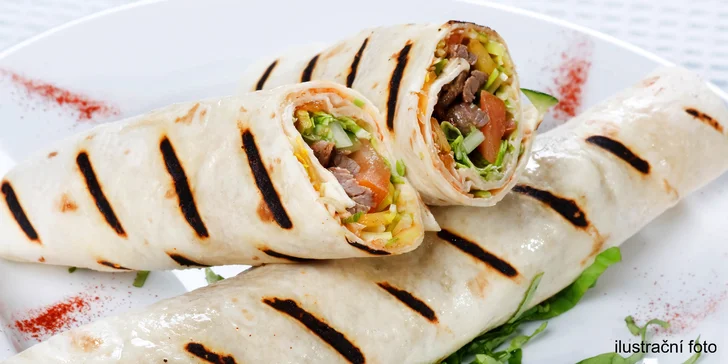 Dobrota do ruky s sebou: Hovězí kebab v tortille či chlebu