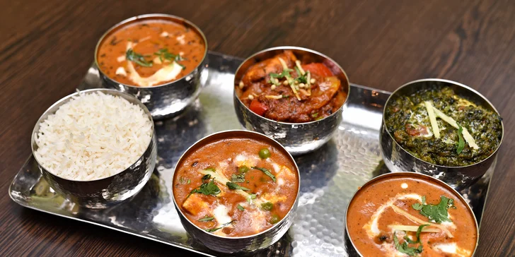 Paleta indických chutí: vegetariánské, kuřecí či královské menu pro dva