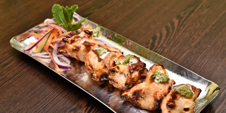 Paleta indických chutí: vegetariánské, kuřecí či královské menu pro dva