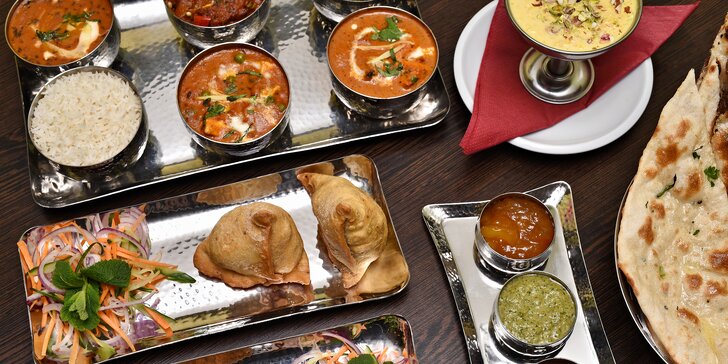Paleta indických chutí: vegetariánské, kuřecí či královské menu pro dva