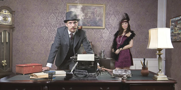 Únik z tajemné pracovny: hodinová escape game pro skupinu 2–6 hráčů