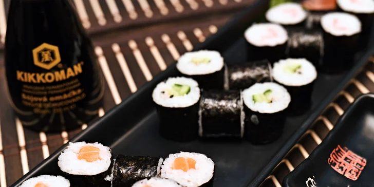 Set plný úžasných sushi rolek: 24 nebo 44 kusů a dvě miso shiru polévky