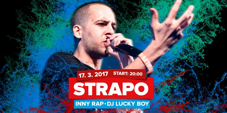 Originální show rapera Strapa: standardní nebo VIP vstupenka s 5 drinky