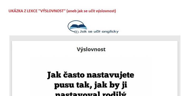 Online kurz - Jak se učit anglicky