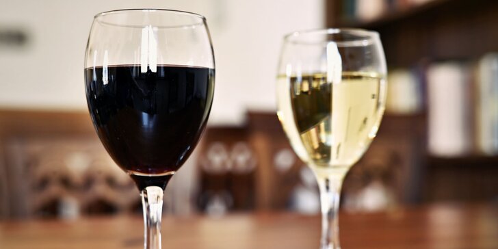 Labužnické menu pro dva s lahví vína servírované v romantickém zámečku