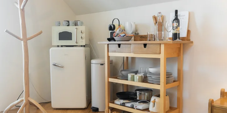 Každý apartmán je vybaven lednicí s minibarem.