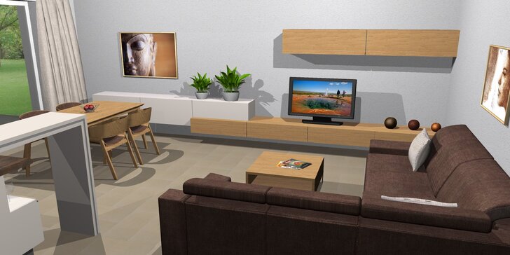 Vdechněte svému domovu život: profesionální 3D návrh interiéru 1 místnosti