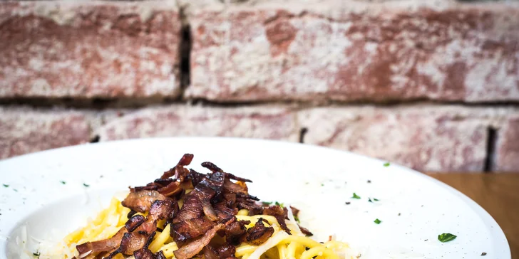 Menu o 3 chodech jak od Itala a Spaghetti Carbonara v hlavní roli