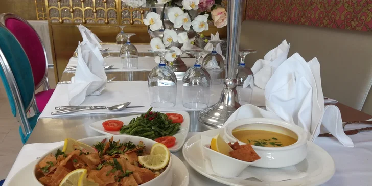 Libanonské degustační menu pro dva: hlavní chod s masem nebo vegetariánský