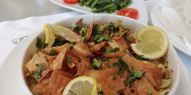 Libanonské degustační menu pro dva: hlavní chod s masem nebo vegetariánský