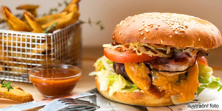 Menu od šéfkuchaře, který vařil v USA - burger, domácí hranolky, salát a limonáda