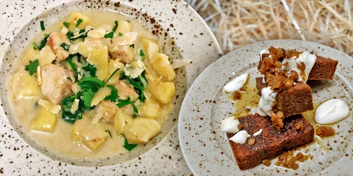 3chodové menu z čerstvých surovin pro jednu osobu