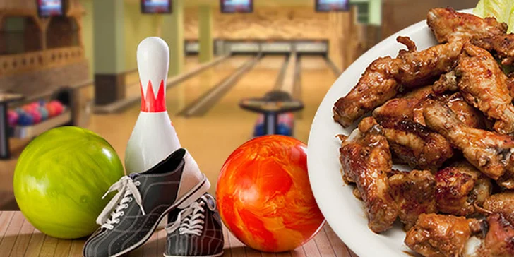 Bowling + kuřecí křidélka nebo vepřové miniřízečky