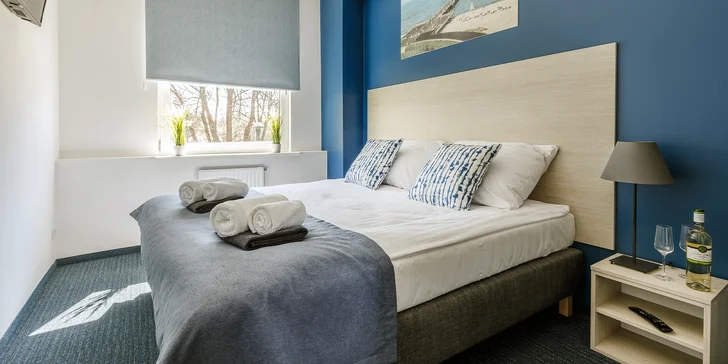 Připraven pro vás bude čtyřlůžkový nebo dvoulůžkový apartmán. 